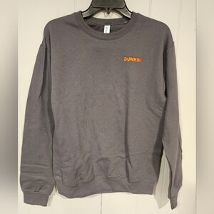 New Dunkin Donuts Sweatshirt Jerzees Nublend Grey Dunkin' Logo Factory Packaged